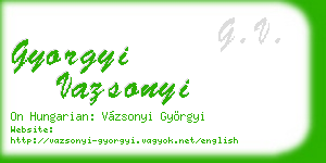 gyorgyi vazsonyi business card