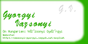 gyorgyi vazsonyi business card